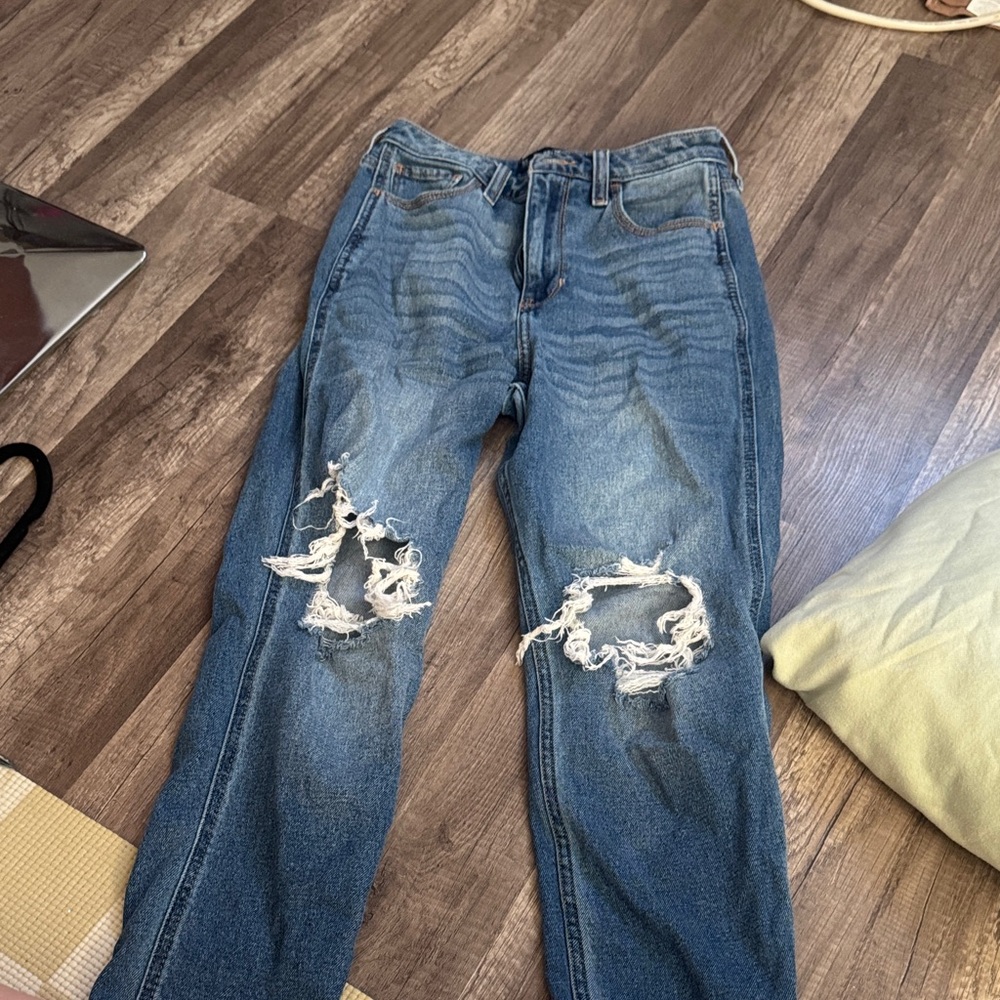 Hollister Ripped Blue Denim Jeans
